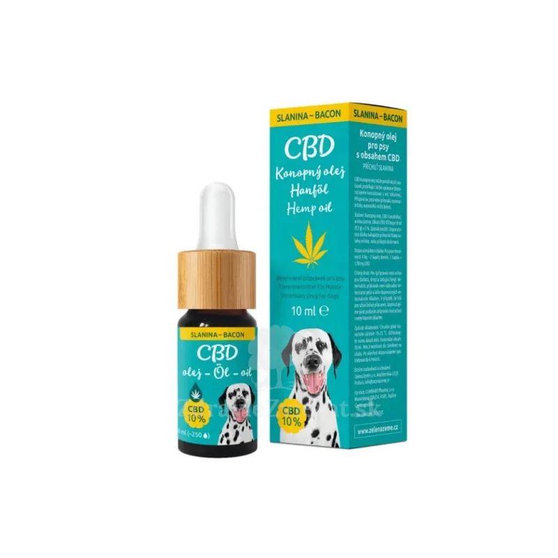 Zelená Země CBD kvapky pre psov Slaninové 10%, 10 ml