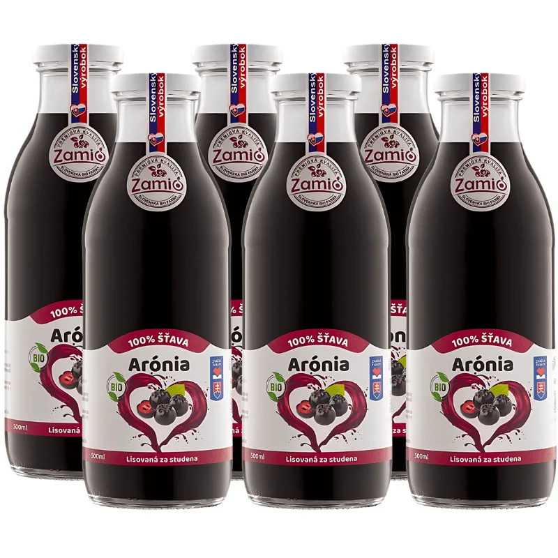 Detox kúra: Bio Arónia 100% šťava 6x500ml | ZAMIO
