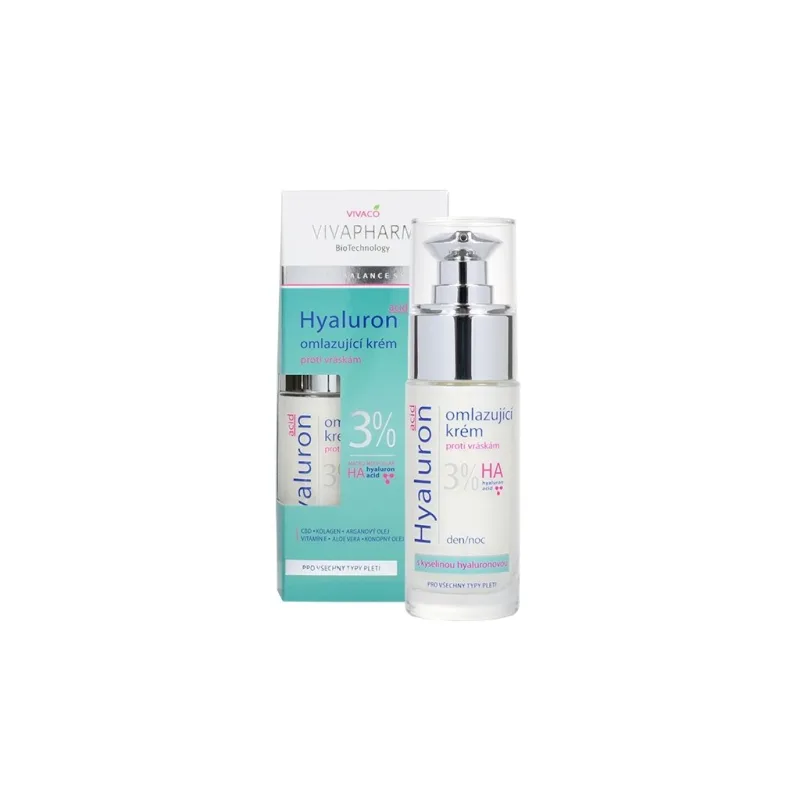 Omladzujúci krém s kyselinou hyalurónovou VIVAPHARM 30 ml