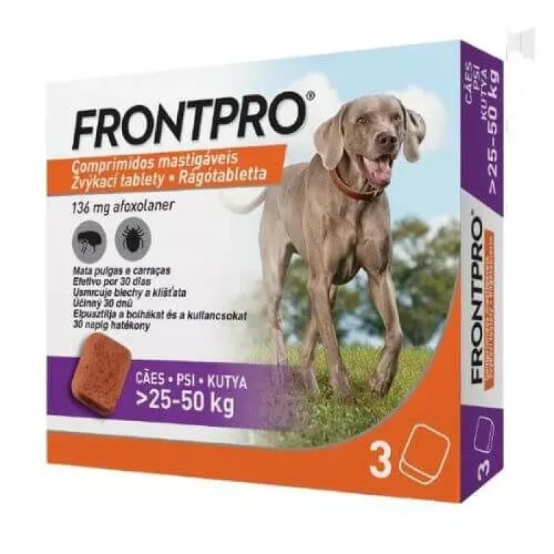 Frontpro Žuvacia tableta pre psov L 25-50 kg 3x136 mg