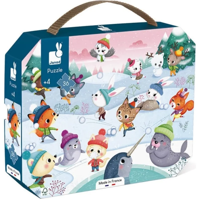 Janod Puzzle Party na snehu 36 ks
