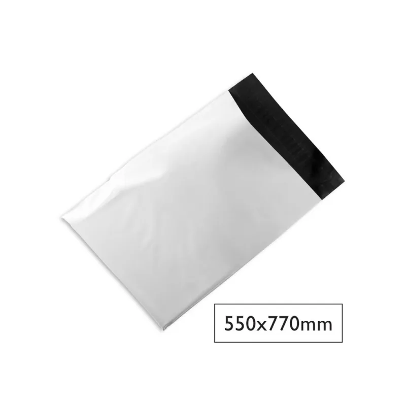 Plastové kurierske obálky na zásielky 550 x 770 mm biele 100ks