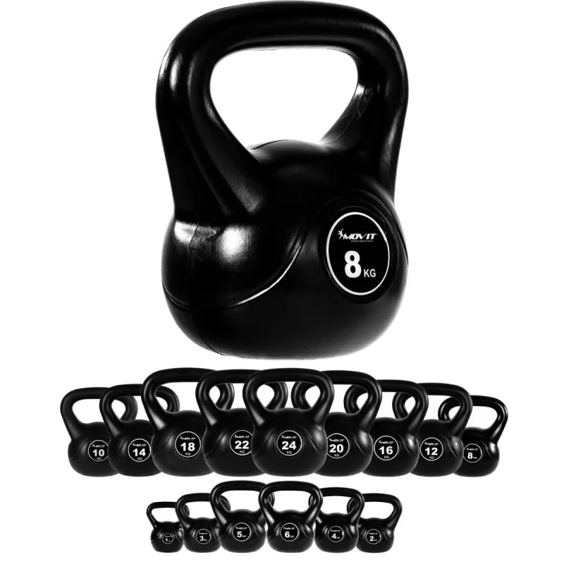 MOVIT® 8kg Kettlebell činka čierna