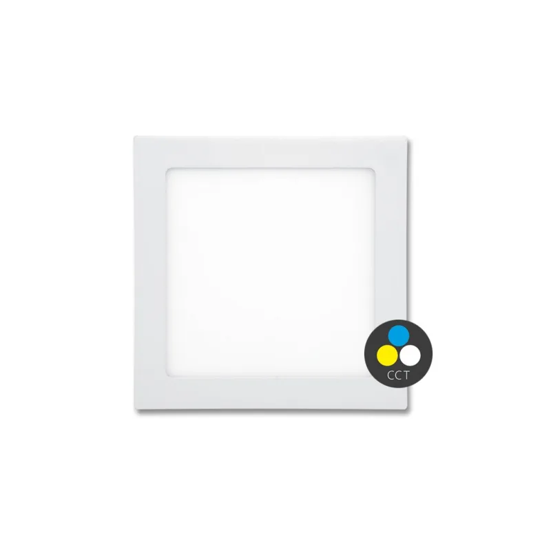 SMD panel 17x17cm, 12W, CCT, IP44, 960lm