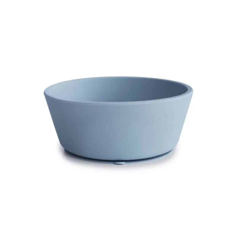 SILIKÓNOVÁ MISKA S PRÍSAVKOU MUSHIE - POWDER BLUE