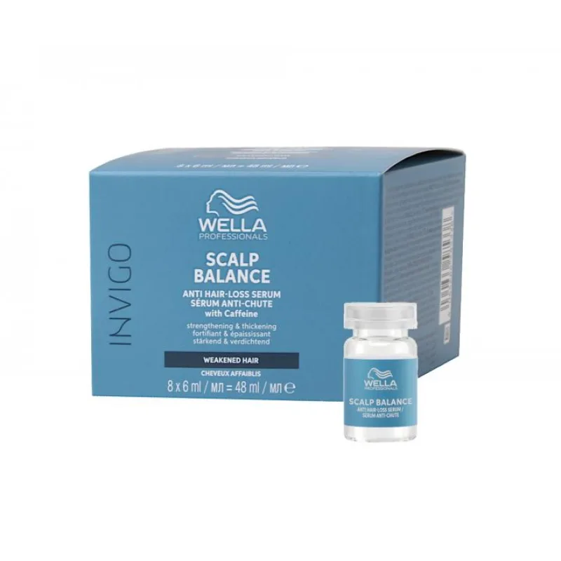 Ampulky sra proti vypadvaniu vlasov Wella Professionals Invigo Scalp Balance - 8 x 6 ml