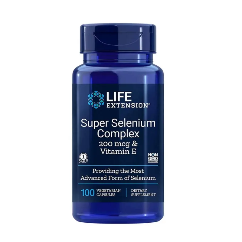 Life Extension Super Selenium Complex - Seléns vit. E - 200 mcg - 100 vegetariánskych kapsúl