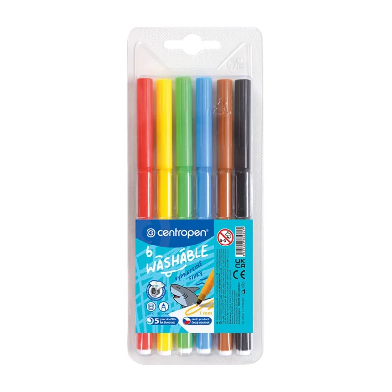 Fixy CENTROPEN 7790 Washable - sada 6 ks
