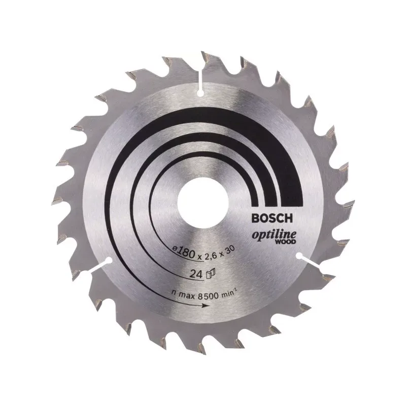 BOSCH Pílový kotúč na drevo 180 x 30/20 x 2,6 mm / 24T Optiline Wood ATB