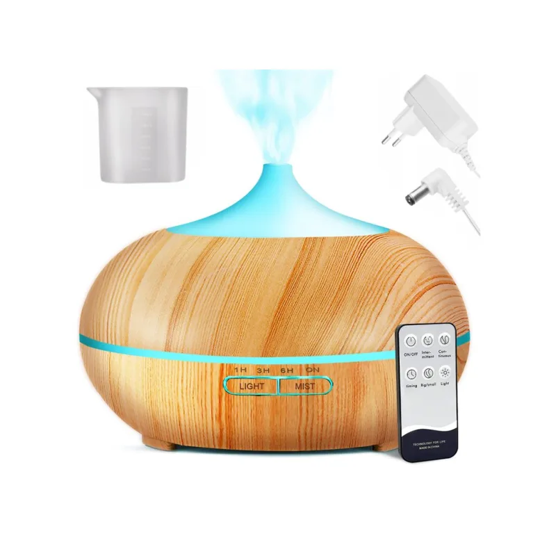 Aromaterapeutický zvlhčovač vzduchu s časovačom rgb