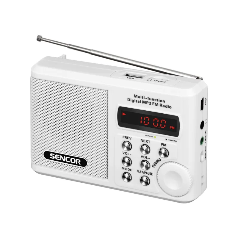 Prenosné rádio s USB/MP3 SENCOR SRD 215 W