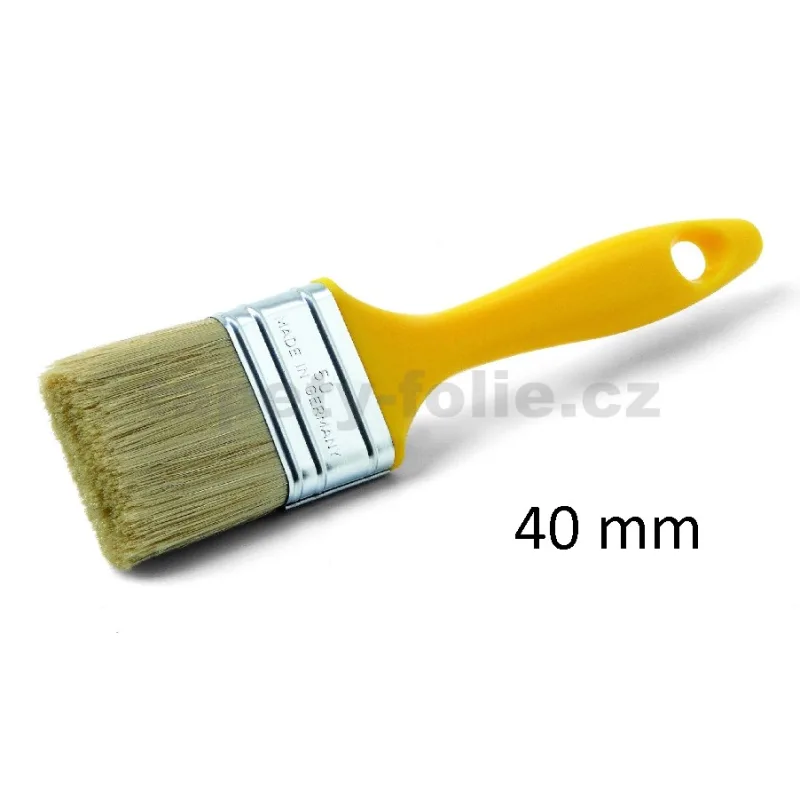Štětec MERCATO M, žlutý 40mm, na vodou a ředidlem ředitelné barvy - POSLEDNÍ KUSY