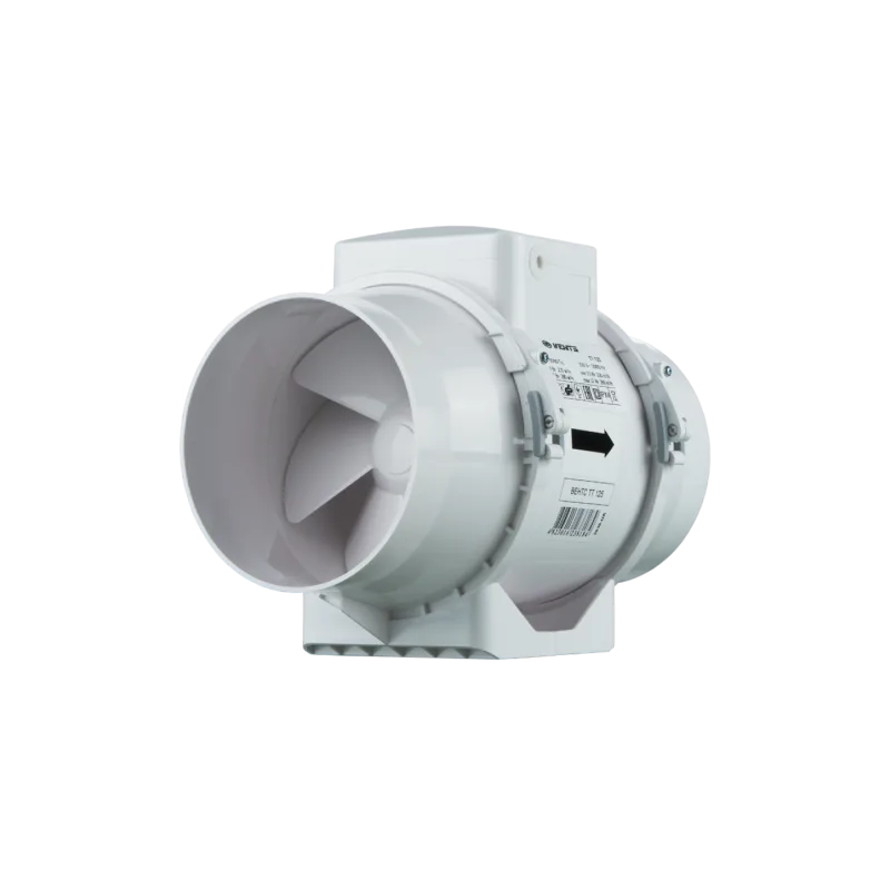 Axiálne odsávacie ventilátory VENTS TT 125 priemer napojenia 125mm-dvojrýchlostný výkon:220-280m3/h napätie 230V