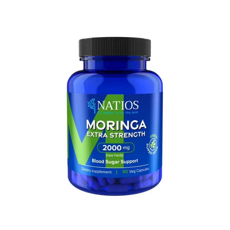 NATIOS Moringa Extract, 2000 mg, Extra Strength, 90 vegánskych kapsúl