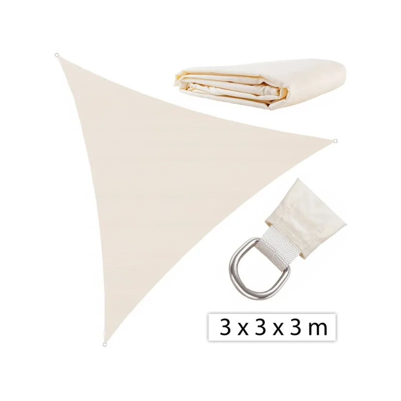 Malatec 02257 Tieniaca plachta 3x3x3m, 180g/m? smotanová
