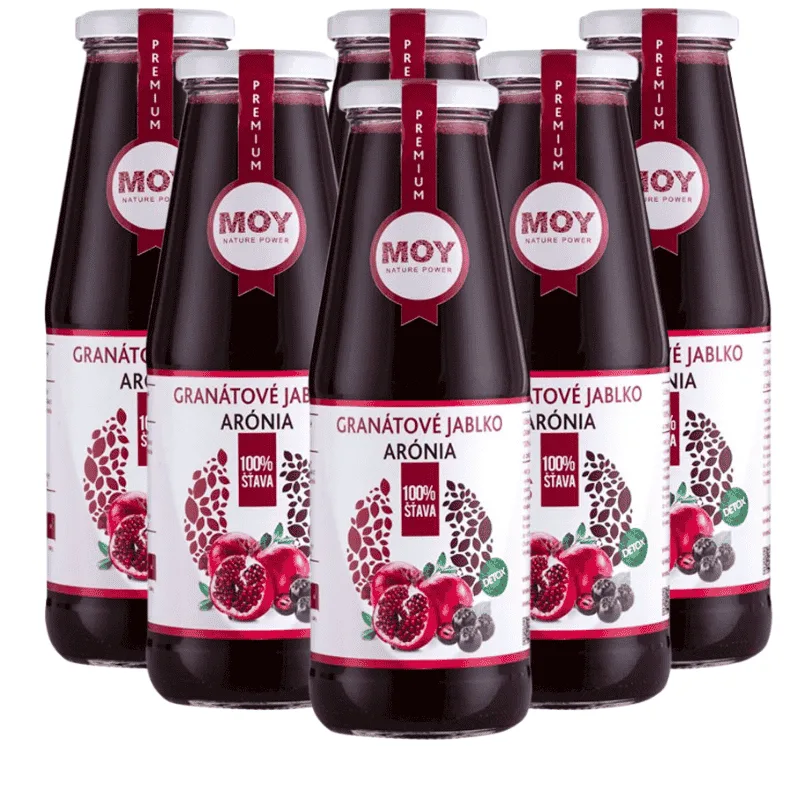Detox Max kúra: Granátové Jablko &amp;amp; Arónia 100% šťava 6x700ml | MOY ZAMIO