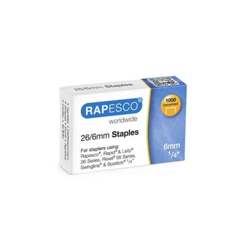 Sponky rapesco 26/6 1000ks
