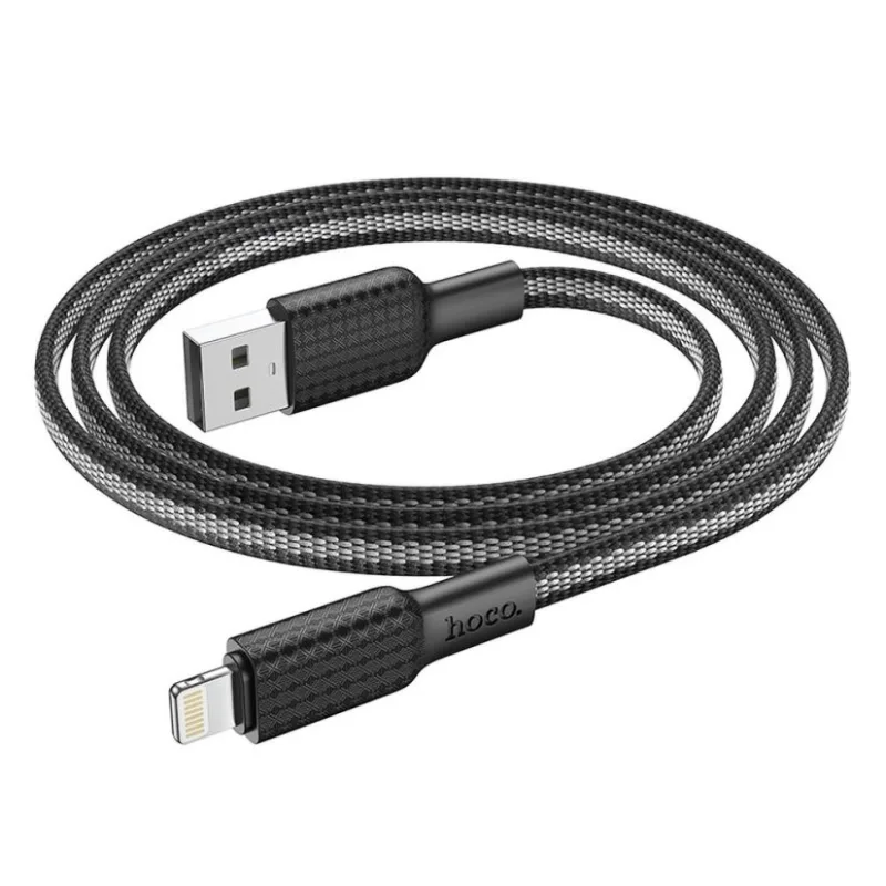 Kábel USB A na Lightning Hoco 2,4A 1 M Black White