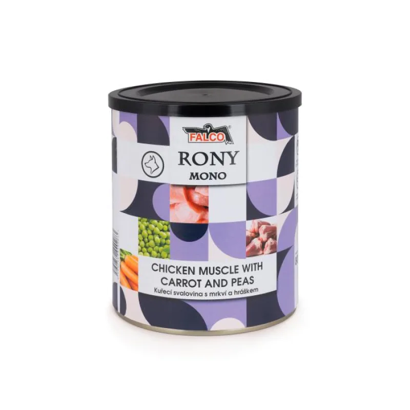 Rony Mono kuracia svalovina s mrkvou a hráškom 800g