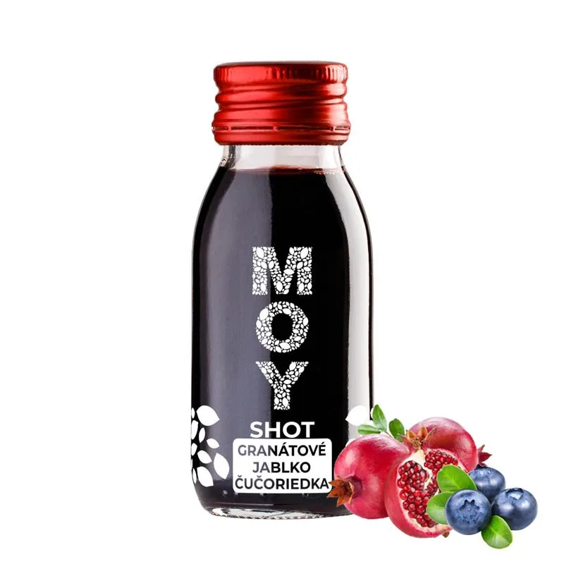 MOY Shot Granátové jablko+Čučoriedka 60ml