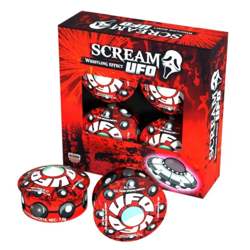Pyrotechnika Dětská Scream UFO 4ks