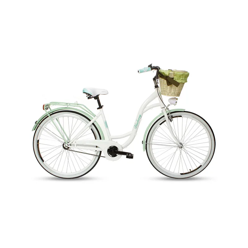 Retro Bicykel GOETZE BLUEBERRY 28" 1 Prevodový Bielo-Mentolový +košík