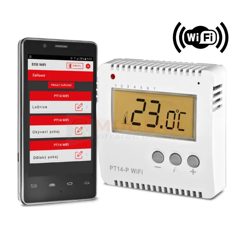Priestorový WiFi termostat PT14-P