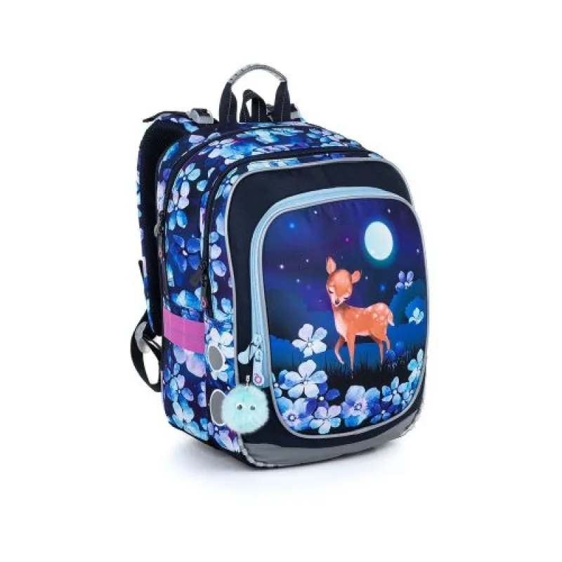 TOPGAL 🌙✨🦌 ENDY 23002 🌙✨🦌 školský batoh - nočná lúka s jemnou srnkou v mesačnom svite