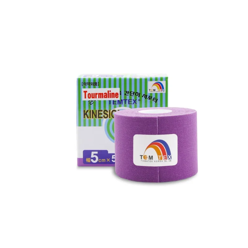 Temtex kinesio tape Tourmaline, fialová tejpovacia páska 5cm x 5m  + Darček k nákupu podľa vášho výberu