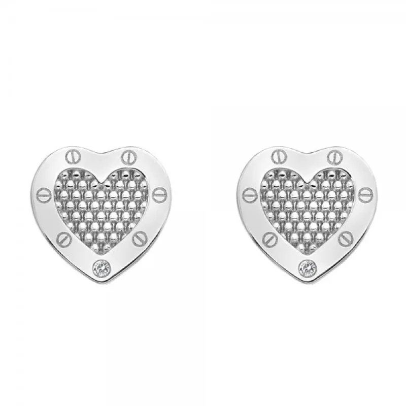 Strieborné náušnice Hot Diamonds Love DE528