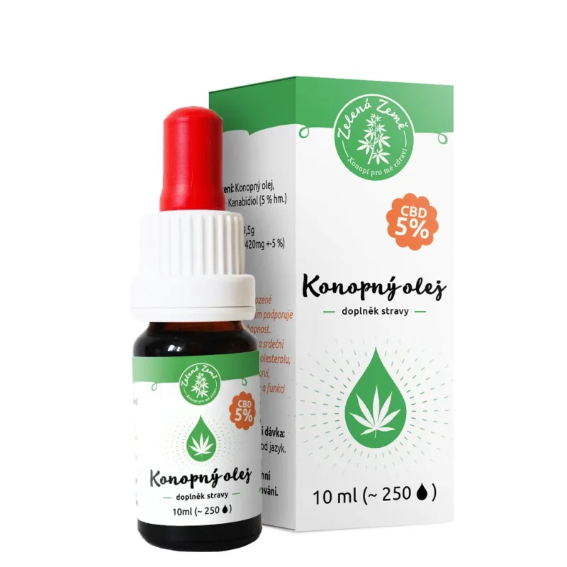 CBD Konopný olej 5% 10 ml - dátum minimálnej trvanlivosti 01/2026
