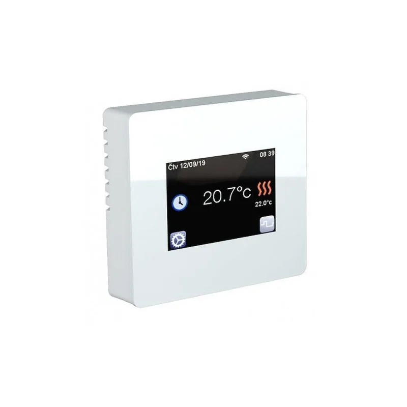 Inteligentný termostat s podlahovým čidlom TFT WiFi, biely (Fénix)