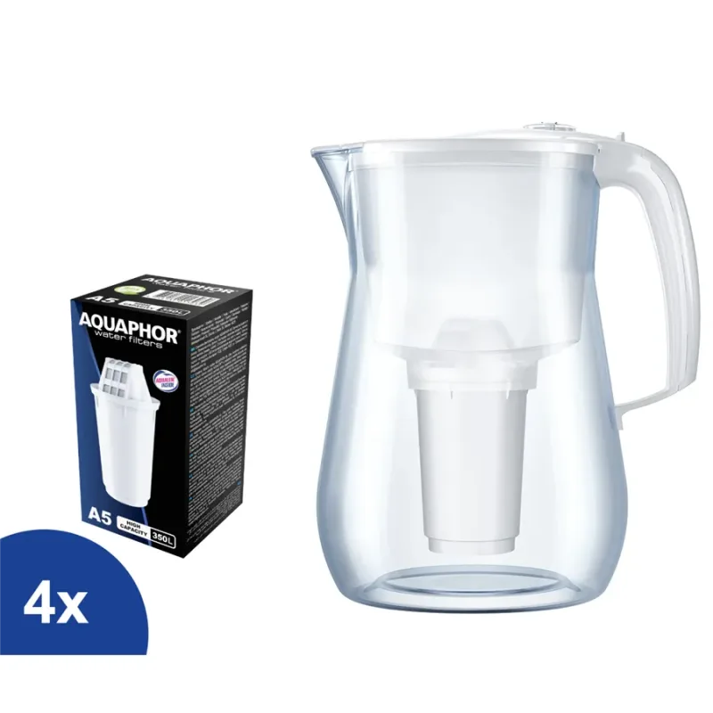 Aquaphor Provence biela filtračná kanvica 4,2 l + 4 ks filtra Aquaphor A5