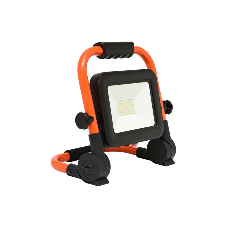 LED reflektor AKU, 30W, 4000K, 3,7V/12Ah, IP65, oranžová