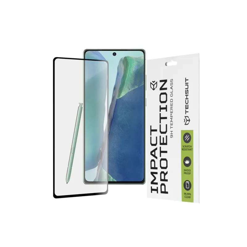 Techsuit 111D Celoplošné ochranné sklo s plným lepidlom pre Samsung Galaxy Note 20 / Note 20 5G - Čierne