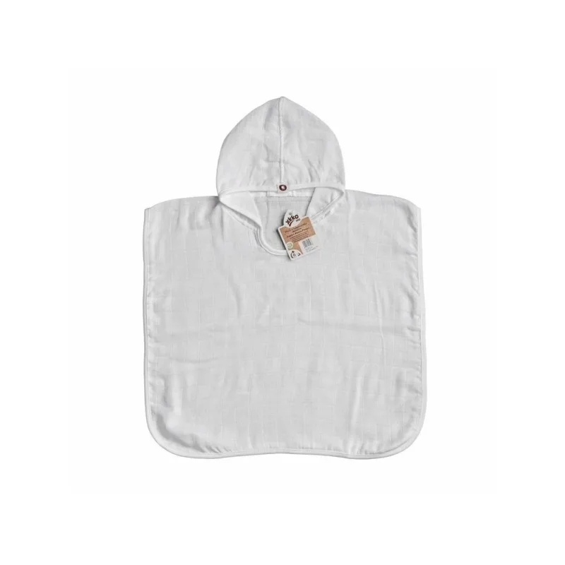 XKKO BMB Colours Bambusové pončo, white, veľ. 1,  1-2roky