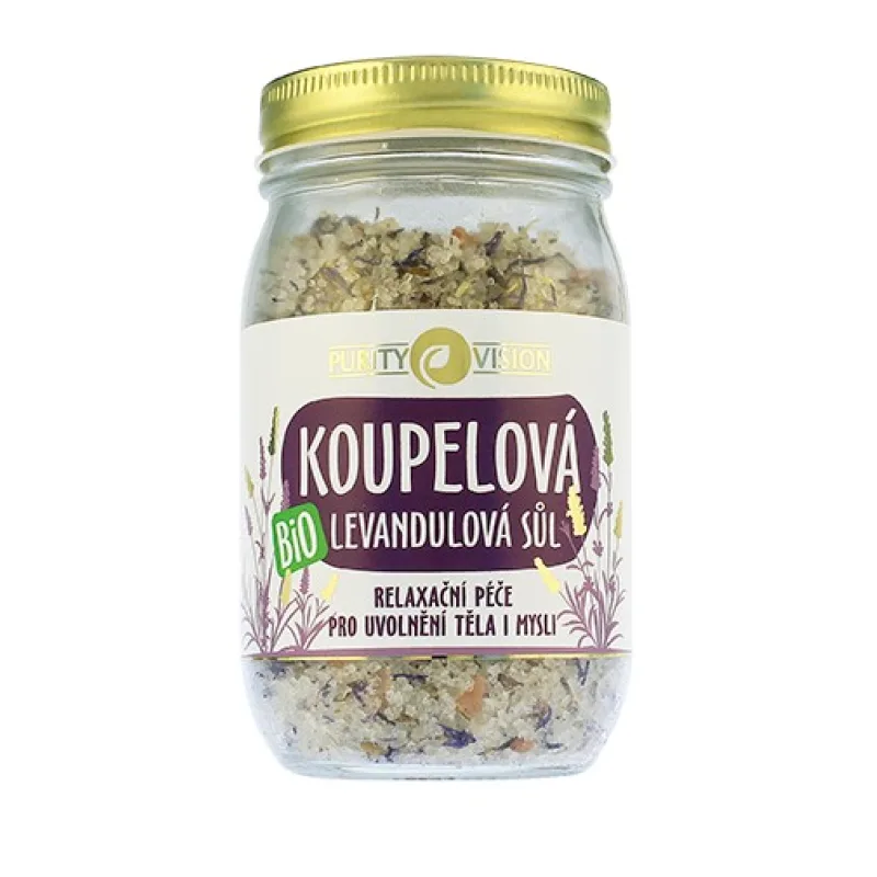 Purity Vision Bio Levanduľová kúpeľová soľ 400 g