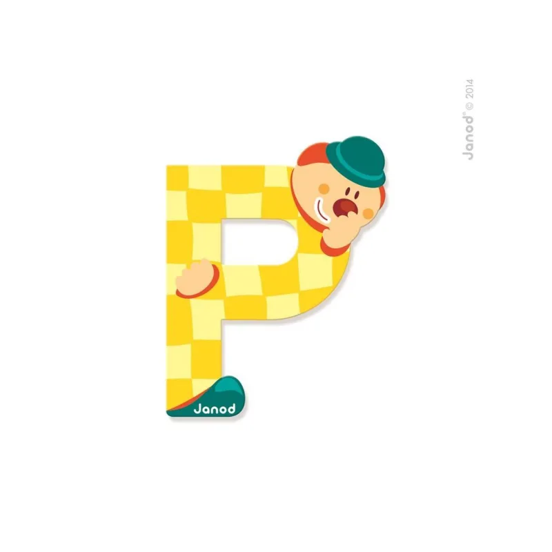 Janod Drevené písmenko P lepiace 9 cm