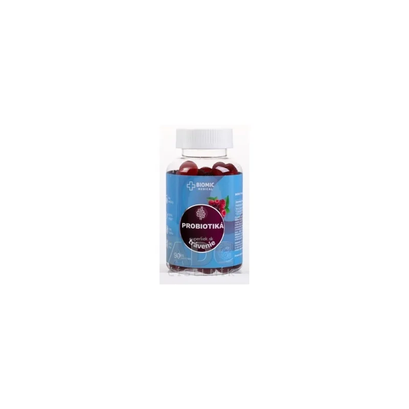 BIOMIC PROBIOTIKÁ gummies, malinová príchuť 1x90 ks