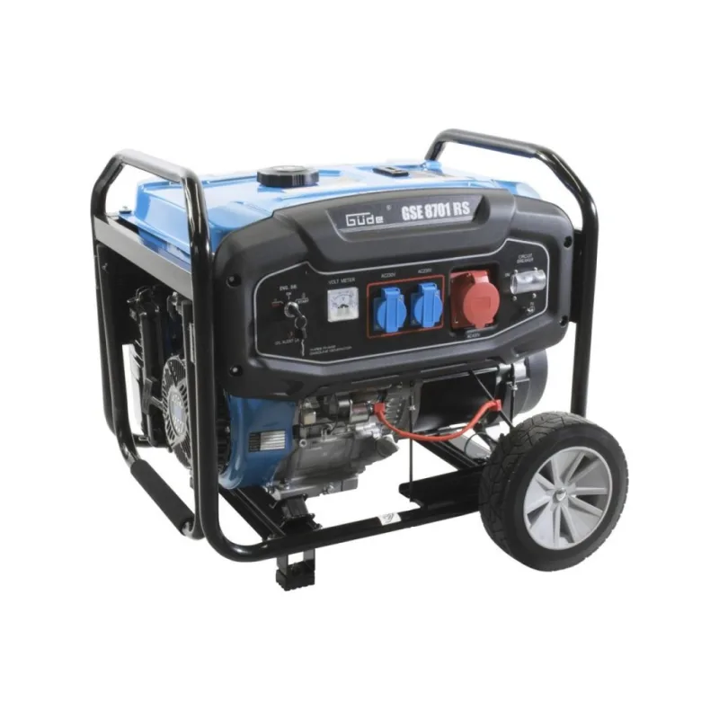 Benzínová elektrocentrála Güde GSE 8701 RS, 7 800 W, 400 V / 230 V, AVR, podvozok