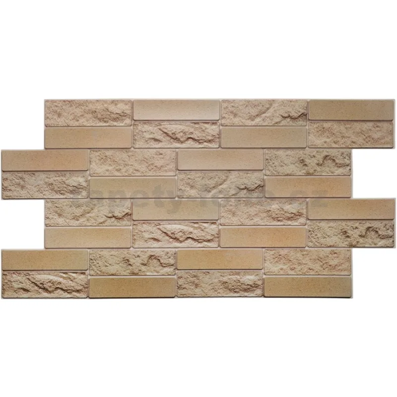 Obkladové panely 3D PVC rozmer 955 x 490 mm pieskovcový kameň hnedý