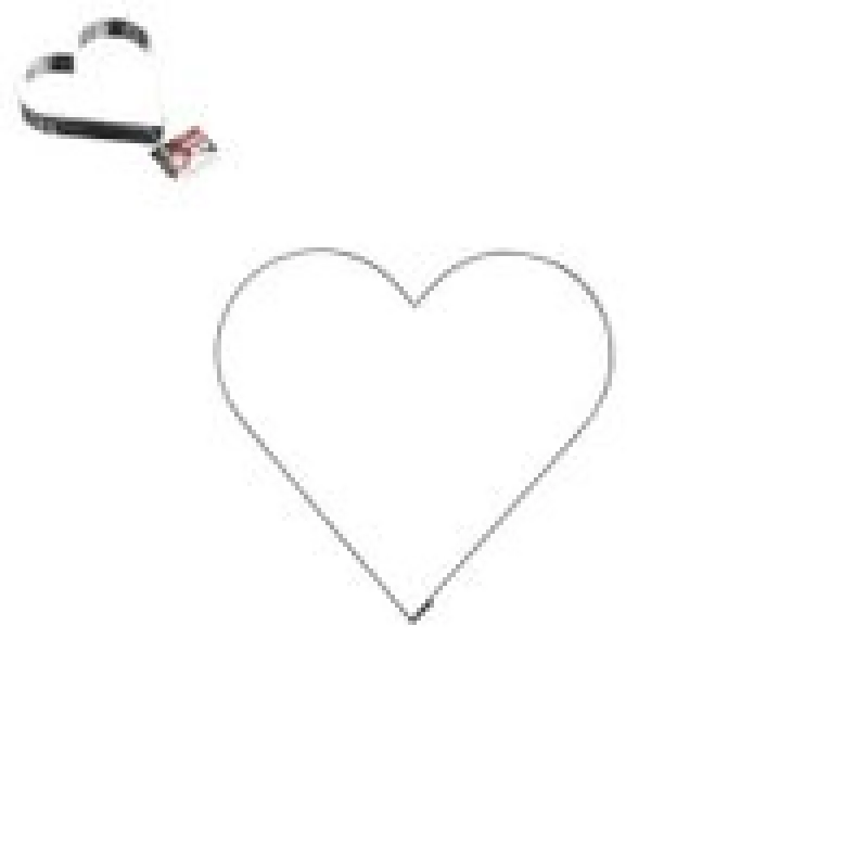 Vykrajovač na sušienky z nehrdzavejúcej ocele HEART 3,5x3,5 cm