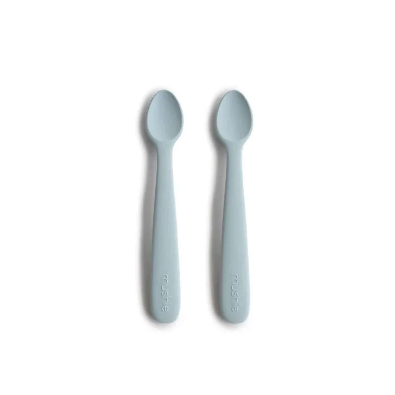 Mushie silikónová lyžička 2ks - Powder Blue