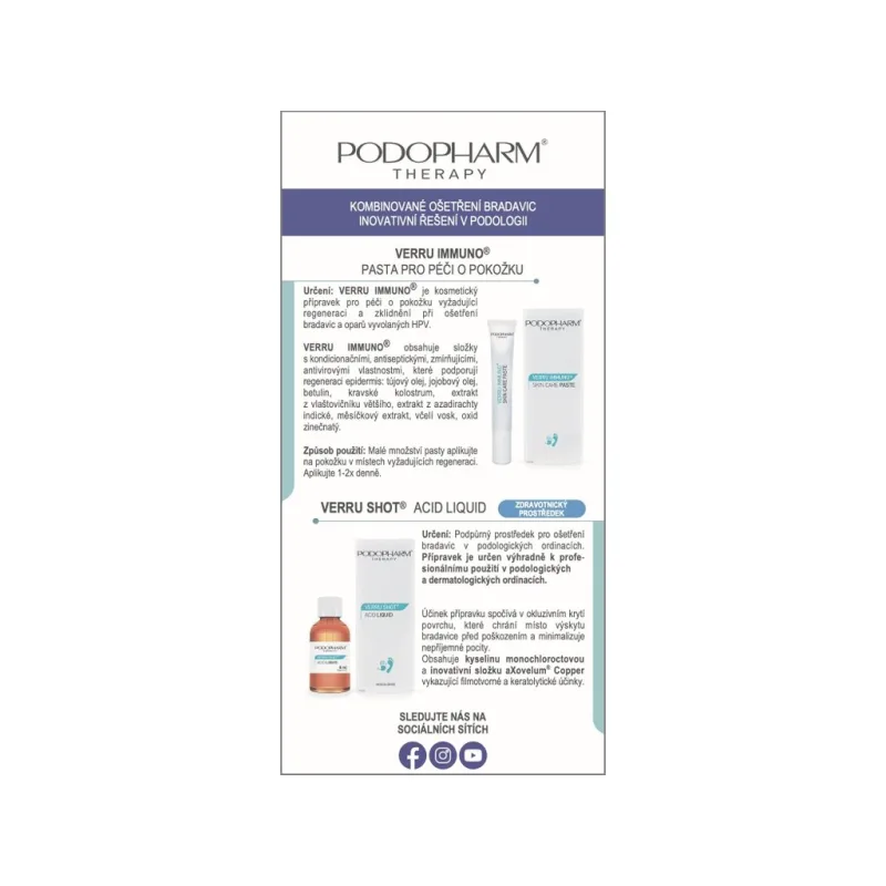 Leták PODOPHARM VERRU IMMUNO
