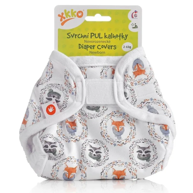XKKO Vrchné plienkové nohavičky, Newborn - Fox&Raccoon