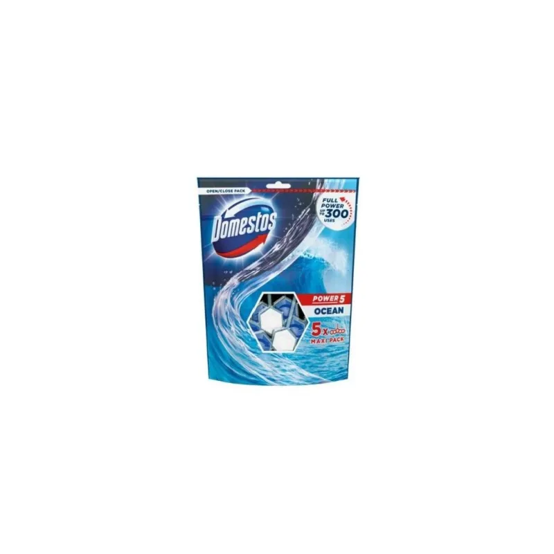 Domestos Power 5 Ocean tuhý WC blok 5x55g - Tvoja drogéria