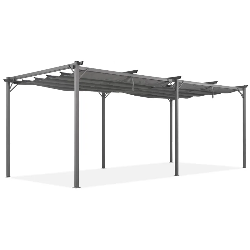 Antracitová pergola na terasu La Palma 3 x 6m Garden Point