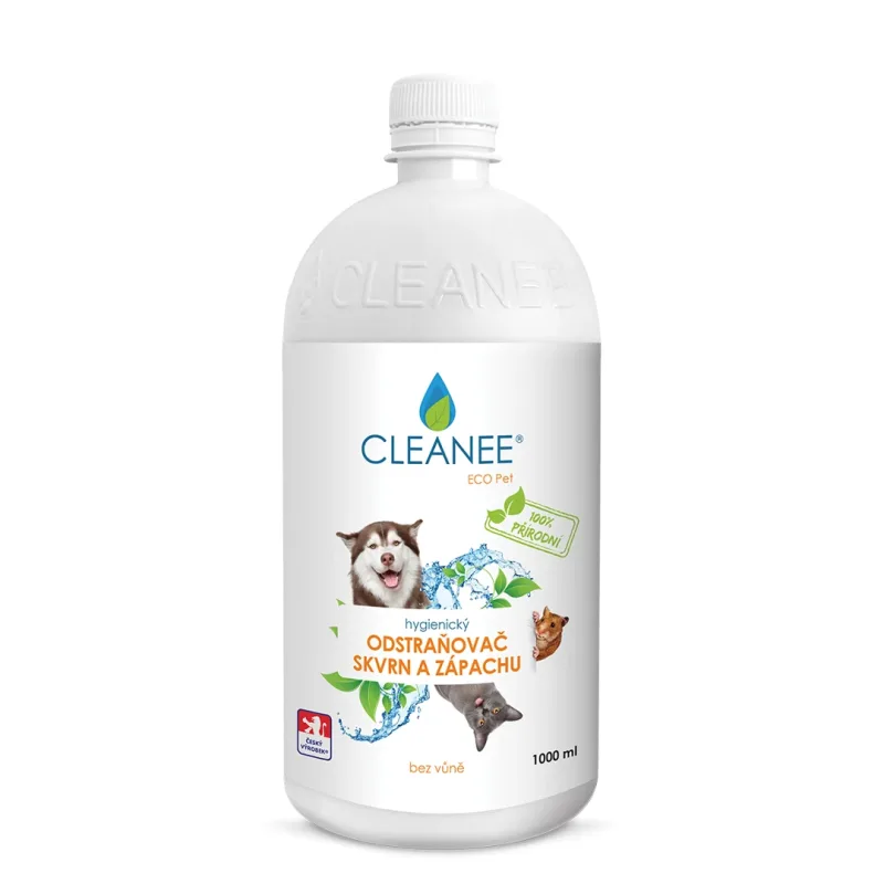 CLEANEE EKO Pet hygienický odstraňovač škvŕn a zápachu po domácich maznáčikoch - náhradná náplň 1 L