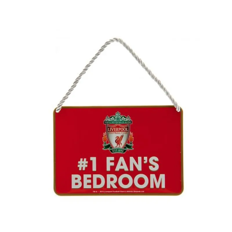 Liverpool FC kovová značka na zavesenie červená