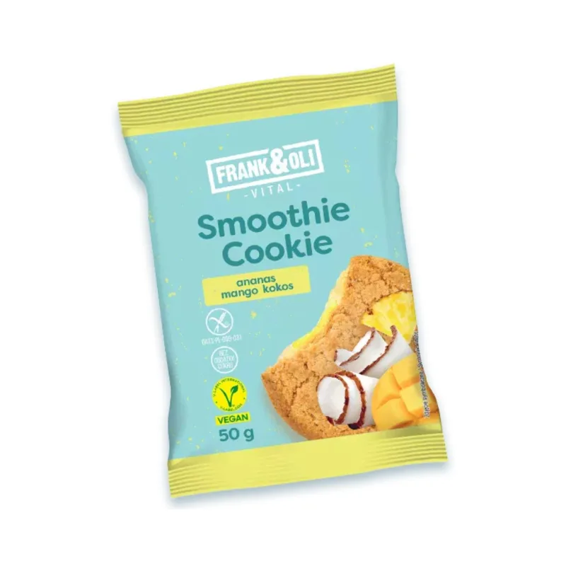 FRANK&OLI Delicate COOKIE Smoothie 50g - Haferkeks mit Kokosnuss, Ananas und Mango